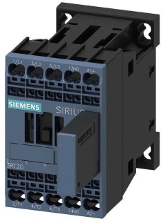 Контактор вспомогательный 3п кат. 24В DC х(0.85-1.85) 1НО 3кВт AC-3 400В типоразмер S00 с варистором пружин. зажимы Siemens 3RT20152WB41