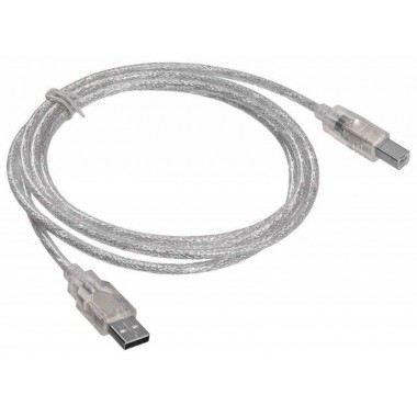 Кабель USB2.0-AM/BM-Trans USB A(m) USB B(m) 1.8м прозр. BURO 817263