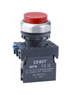 Кнопка управления NP8-01GN/4 без подсветки красн. 1НЗ IP65 (R) CHINT 667291