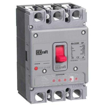 Выключатель автоматический 4п 125А 50кА ВА-333E электрон. расцеп. DEKraft 22501DEK
