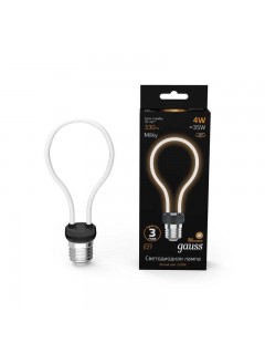 Лампа светодиодная филаментная Black Filament 4Вт контурная Artline A72 матовая 3000К тепл. бел. E27 330лм GAUSS 1004802104