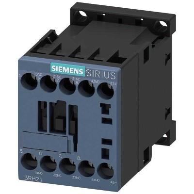 Контактор вспомогательный 2НО+2НЗ 110В DC типоразмер S00 винтовой зажим вертикальное монтажное положение Siemens 3RH21221BF401AA0