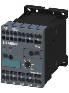 Реле времени электронное мультифункциональное 16 функций 2 пер. контакты AC/DC 24 до 240В 0.05с…100ч ширина установки 45мм пруж. клеммы зажим для клетки Siemens 3RP20052BW30