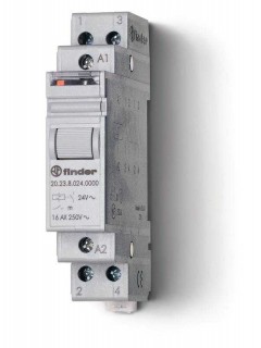 Реле модульное электромеханич. шаговое 1NC + 1NO 16А 2 состояния AgSnO2 24В AC 17.5мм IP20 FINDER 202380244000