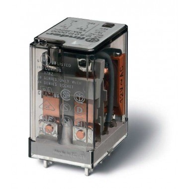 Реле миниатюрное универсальное электромеханич. монтаж на печатную плату 2CO 10А AgNi 24В AC RTI FINDER 551280240000