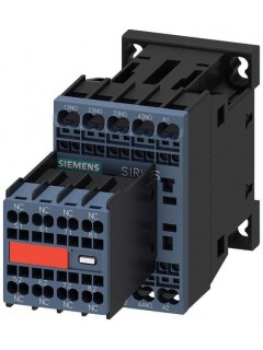 Контактор вспомогательный 4NO+4НЗ DC 24В типоразмер S00 пружинные клеммы несменный блок доп.контактов для стандартов SUVA Siemens 3RH22442BB40