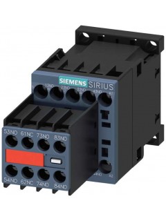 Контактор вспомогательный 7НО+1НЗ 24В DC типоразмер S00 винтовой зажим выключатель вспомогательных цепей неразъемный для применения SUVA Siemens 3RH22711BB40