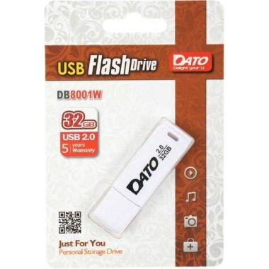Флеш-диск Dato 32Гбайт DB8001 DB8001W-32G USB2.0 бел. DATO 1119541
