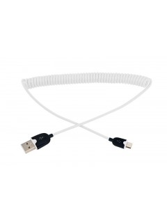 Кабель USB универсальный microUSB шнур витой 1м бел. Rexant 18-4301
