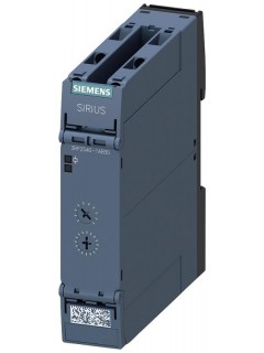 Реле времени электронное задержка отключения без управляющего сигнала 24В DC 1п контакт 7 диапазонов уставок времени 0.05…600с индикация светодиодами винтовые клеммы Siemens 3RP25401AB30