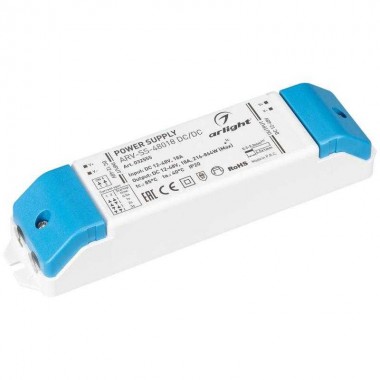 Блок питания ARV-SS-48018 DC/DC 12-48В 18А PWM smooth start IP20 пластик 5 лет Arlight 032555