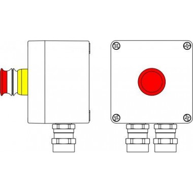 Корпус взрывозащищенный 120х120х90мм 1Ex d e IIC T6 Gb X /Ex tb IIIB T80град.С Db X / IP66 алюм. DKC 2201.121.19.03I