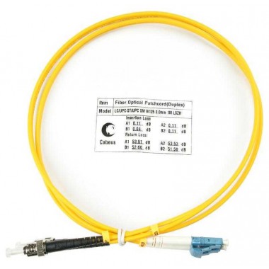 Шнур оптический FOP(d)-9-LC-ST-1m duplex LC-ST 9/125 sm 1м LSZH Cabeus 7524c