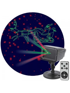 Проектор Laser Дед Мороз мультирежим 2 цвета 220В IP44 ENIOP-02 ЭРА Б0041643