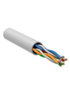 Кабель витая пара U/UTP кат.5E 4х2х24AWG solid LSZH нг(А)-LSLTx бел. (305м) (м) ITK LC1-C5E04-128