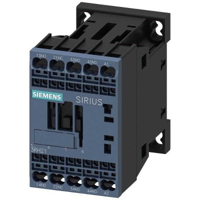 Контактор вспомогательный 3НО+1НЗ номинальное питающее напряжение цепи управления USAC 110В 50Гц 120В 60Гц типоразмер S00 пружинные клеммы Siemens 3RH21312AK60