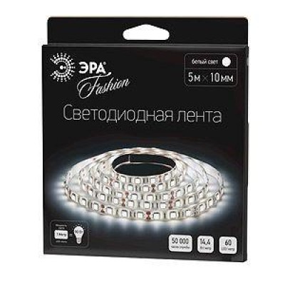 Лента светодиодная 613863 LS5050-60LED-IP20-W (50) 14.4Вт/м (уп.5м) ЭРА C0043045