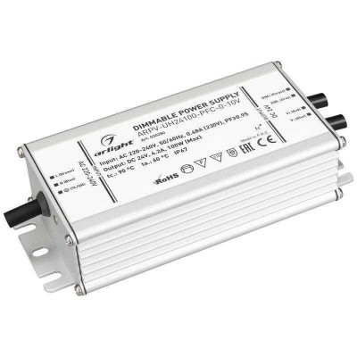 Блок питания ARPV-UH24100-PFC-0-10V 24В 4.2А 100Вт IP67 метал. 7 лет Arlight 030284