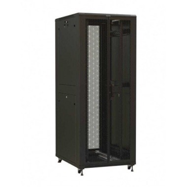 Шкаф напольный TTR-3261-DD-RAL9005 19дюйм 32U 1610х600х1000мм перед. и задняя распаш. перфорир. двери 75% ручка с замком; черн. (разобранный) Hyperline 425244
