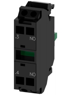 Модуль контактный с 1 контактным элементом 1НО позолоченные контакты Подключение на пружинных клеммах: для крепления на переднюю панель Siemens 3SU14001AA103LA0