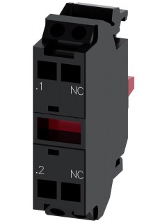 Модуль контактный с 1 контактным элементом 1НЗ позолоченные контакты Подключение на пружинных клеммах: для крепления на переднюю панель Siemens 3SU14001AA103MA0