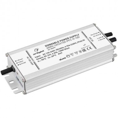 Блок питания ARPV-UH24150-PFC-0-10V 24В 6.3А 150Вт IP67 метал. 7 лет Arlight 024277