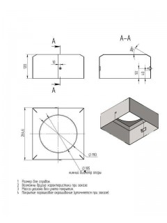 Цоколь декоративный BS 240(185)-по Axyforma 00-009202