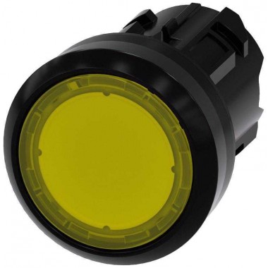 Актуатор кнопки 22мм кругл. пластик. кнопка желт. плоск. с возможностью подсветки без фиксации Siemens 3SU10010AB300AA0