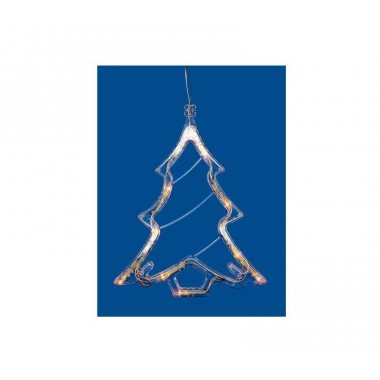 Фигура ULD-H1620-010/STA/3AAA WARM WHITE IP20 XMAS TREE Елочк 3AAA (не в/к) 18х19см подвес 10 LED провод прозр. Uniel UL-00007254