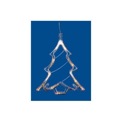 Фигура ULD-H1620-010/STA/3AAA WARM WHITE IP20 XMAS TREE Елочк 3AAA (не в/к) 18х19см подвес 10 LED провод прозр. Uniel UL-00007254