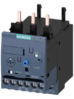 Реле перегрузки 0.1...0.4А для защиты электродвигателя типоразмер S0 класс 20 монтаж на контактор силовая цепь: винтовые клеммы вспом. цепь: винтовые зажимы ручной-авто сброс Siemens 3RB30262RB0