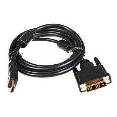 Кабель HDMI-19M-DVI-D-5M HDMI (m) DVI-D (m) 5м феррит.кольца черн. BURO 817226