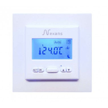 Термостат программируемый N-COMFORT TD 16А 3.6кВт дисплей; датчик пола; датчик воздуха Nexans 10545713