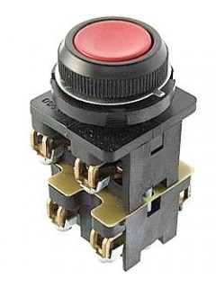 Выключатель кнопочный КЕ-012 У3 исп.2 3з+1р цилиндр IP40 10А 660В красн. Электротехник ET529307