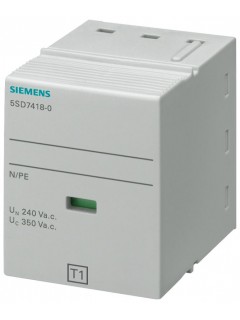 Модуль тип 1 требование n-pe категория b uc 350В 1пол. f. комбинир.ограничитель перенапряжений 5sd744 и разрядник молниезащиты 5sd741 Siemens 5SD74180