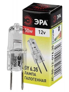 Лампа галогенная GY6.35-JC-50W-12V ЭРА C0027372