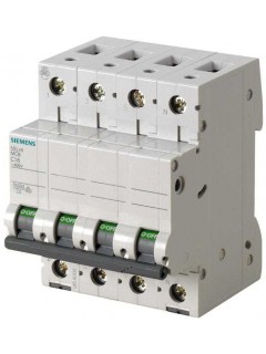 Выключатель автоматический модульный 4п (3P+N) 10кА C3 Siemens 5SL46037