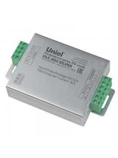 Контроллер-повторитель RGB сигналаULC-A02 SILVER для светодиодных лент 6Ах3канала 216Вт(12В)/432Вт(24В) Uniel UL-00008010