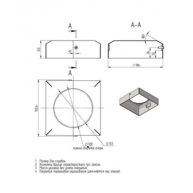 Цоколь декоративный BS 170(Д128)-по Axyforma 00-009196