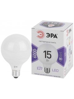 Лампа светодиодная LED G90-15W-6000K-E27 G90 15Вт шар E27 холод. бел. декор. ЭРА Б0049079