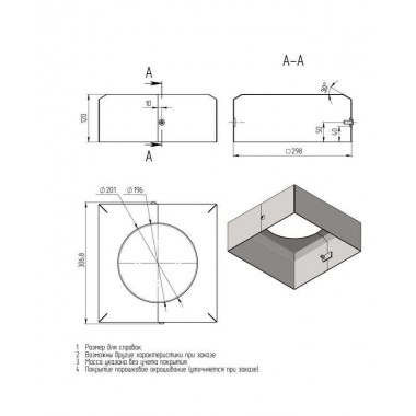 Цоколь декоративный BS 280(196)-по Axyforma 00-009203