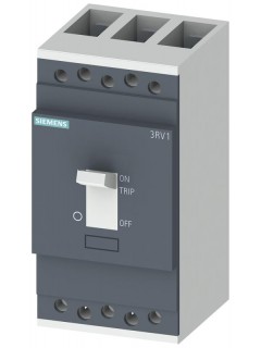 Выключатель автоматический для защиты электродвигателя в лит. корпусе ном. раб. ток IN=100А электронн. расцепитель рег. 6-13xln расцепитель перегрузки uel 0.4-1xln класс 10А-30 icu =120кА при 400В AC 3-пол. винт. клеммы Siemens 3RV10637AL10
