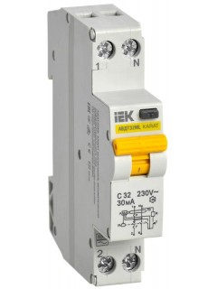 Выключатель автоматический дифференциального тока С 32А 30мА АВДТ32МL KARAT IEK MVD12-1-032-C-030