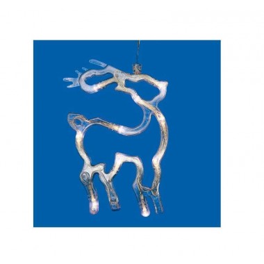 Фигура ULD-H1419-010/STA/3AAA WARM WHITE IP20 DEER Олень 3AAA (не в/к) 14х19см подвес 10 LED провод прозр. Uniel UL-00007252