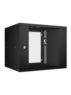 Шкаф телекоммуникационный настенный разборный LIGHT WSC-05D-9U55/45-BK 19дюйм 9U дверь стекло черн. Cabeus 10176c