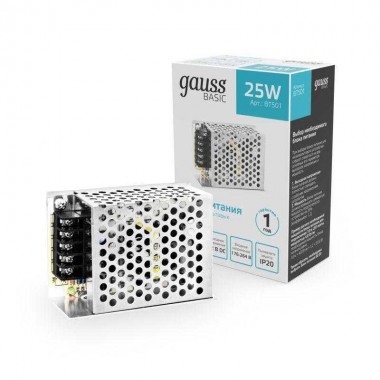 Блок питания для светодиодной ленты Basic 25Вт 12В IP20 (драйвер) GAUSS BT501