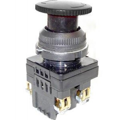 Выключатель кнопочный КЕ-141 У2 исп.4 1з гриб с фиксацией IP54 10А 660В черн. Электротехник ET529346