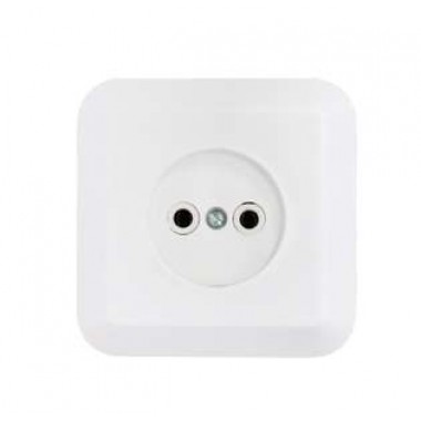 Розетка 1-м СП 16А IP20 без заземл. бел. Bylectrica РС16-204
