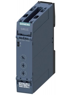 Реле времени многофункциональное 2 п контакта 13 функций 7 диапазонов уставок времени (1 10 100)с 10мин. (110100)ч (с/мин/ч) 24… 240В AC/DC (AC при 50/60Гц) позолоченные контакты реле индикация светодиодами винт. клеммы Siemens 3RP25051RW30