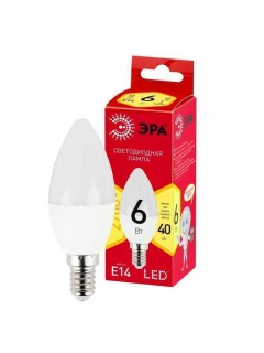 Лампа светодиодная LINE LED B35-6W-827-E14 R B35 6Вт свеча E14 тепл. бел. ЭРА Б0052383